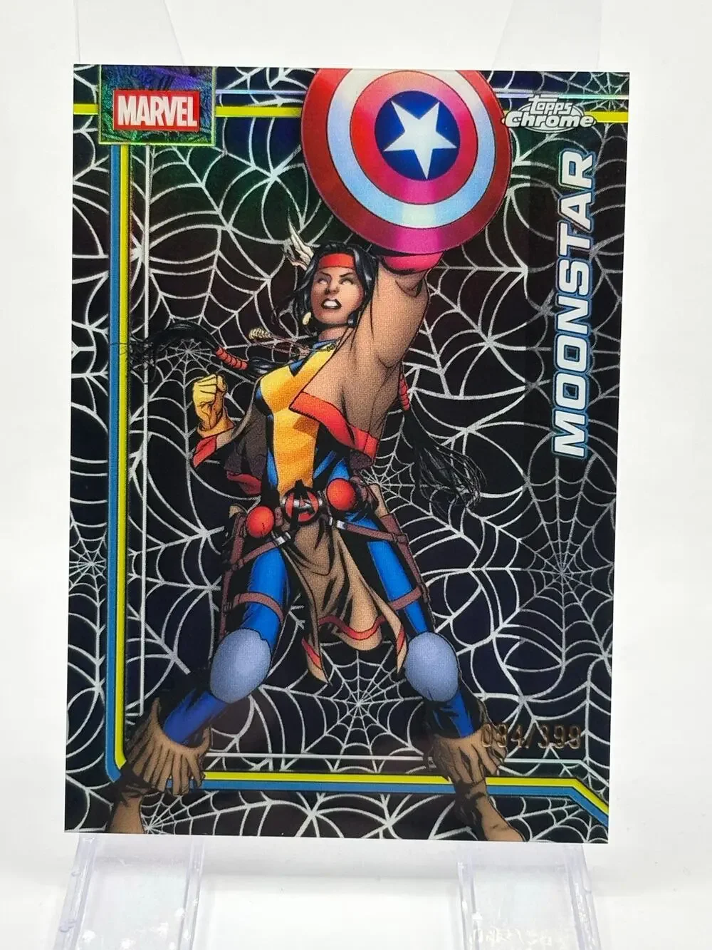 2026 Topps Chrome Marvel Moonstar Spider-Web Refractor 94/399